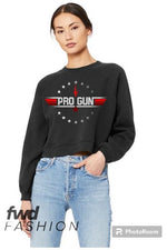 Load image into Gallery viewer, Pro Gun Crop Crew Neck Sweatshirt (color options)