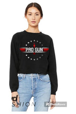 Load image into Gallery viewer, Pro Gun Crop Crew Neck Sweatshirt (color options)
