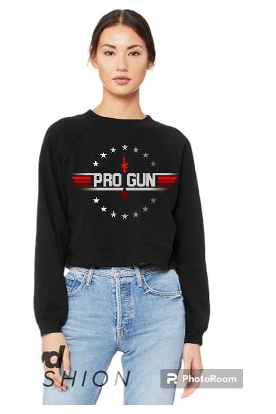 Pro Gun Crop Crew Neck Sweatshirt (color options)