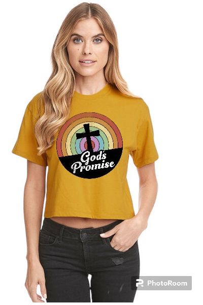 God’s Promise Ladies Crop Tee (color options)