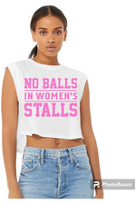 Load image into Gallery viewer, No Balls in Women&#39;s Stalls Ladies Crop Tank (color options)