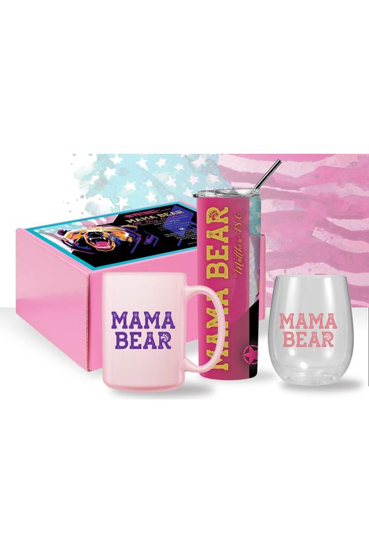 Mama Bear All Day Drinkware Gift Box