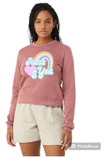 Load image into Gallery viewer, Jesus Loves You Crew Neck Sweatshirt (color options)
