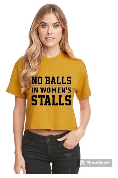 No Balls Ladies Crop Tee (color options)