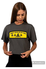 Load image into Gallery viewer, Dont Tread on My Kids Ladies Crop Tee (color options)