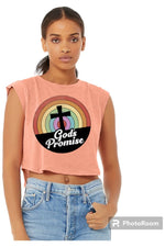 Load image into Gallery viewer, God&#39;s Promise Ladies Crop Tank (color options)