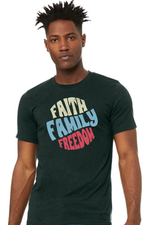 Load image into Gallery viewer, Faith Family Freedom Unisex Tee (Optional Colors)
