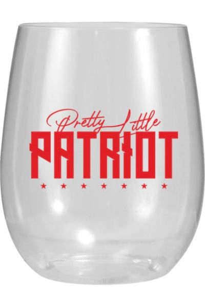 Pretty Little Patriot plastic wine cup