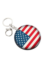 Load image into Gallery viewer, AMERICAN FLAG W/ MIRROR KEYCHAIN