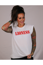 Load image into Gallery viewer, Lioness Ladies Muscle Flowy Muscle Tee (Optional Colors)