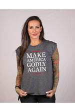 Load image into Gallery viewer, Make America Godly Again Ladies Flowy Muscle Tee (Color Options)
