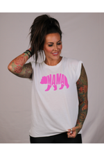 Load image into Gallery viewer, Mama Bear Ladies Flowy Muscle Tee (color options)