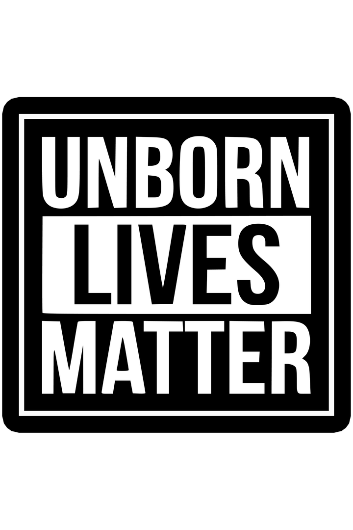 Unborn Lives Matter sticker decal