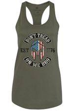 Load image into Gallery viewer, Don&#39;t Tread on Me Racerback Tank Top
