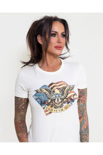 Load image into Gallery viewer, Land Of The Free Ladies Tee - Crown of Country
