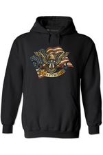 Load image into Gallery viewer, Land of the Free Black Unisex Hoodie - Crown of Country
