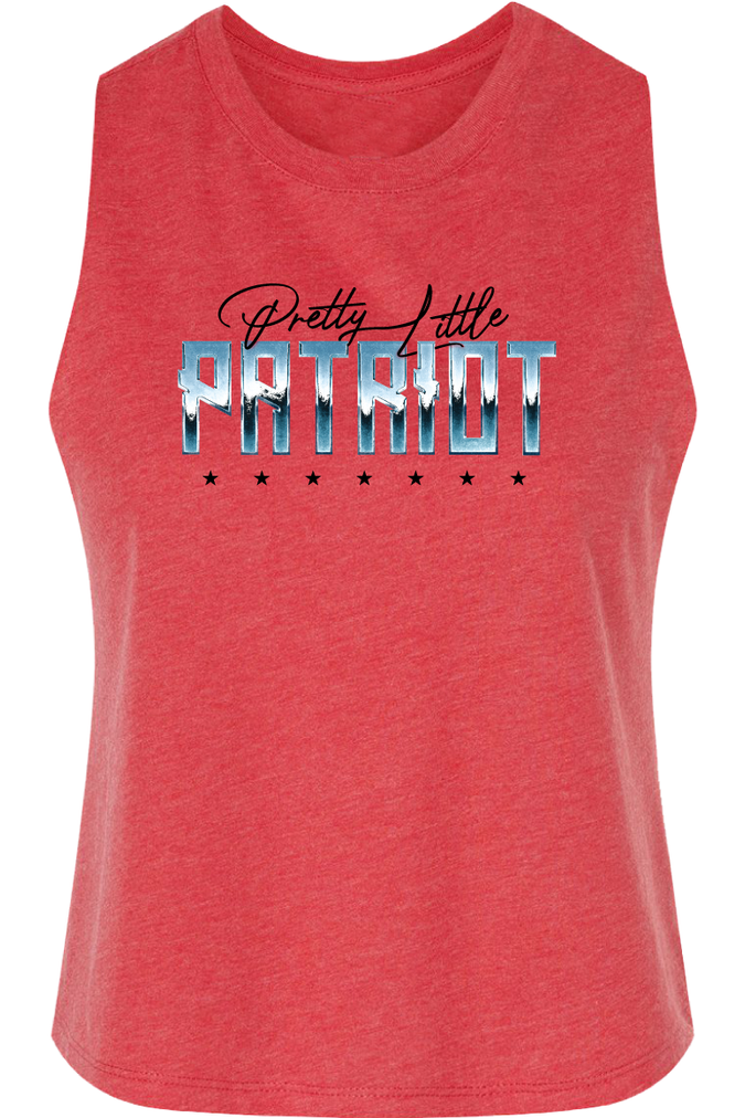 Pretty Little Patriot Cropped Tank - Crown of Country