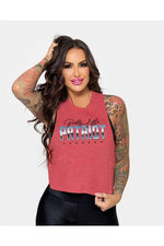 Load image into Gallery viewer, Pretty Little Patriot Cropped Tank - Crown of Country
