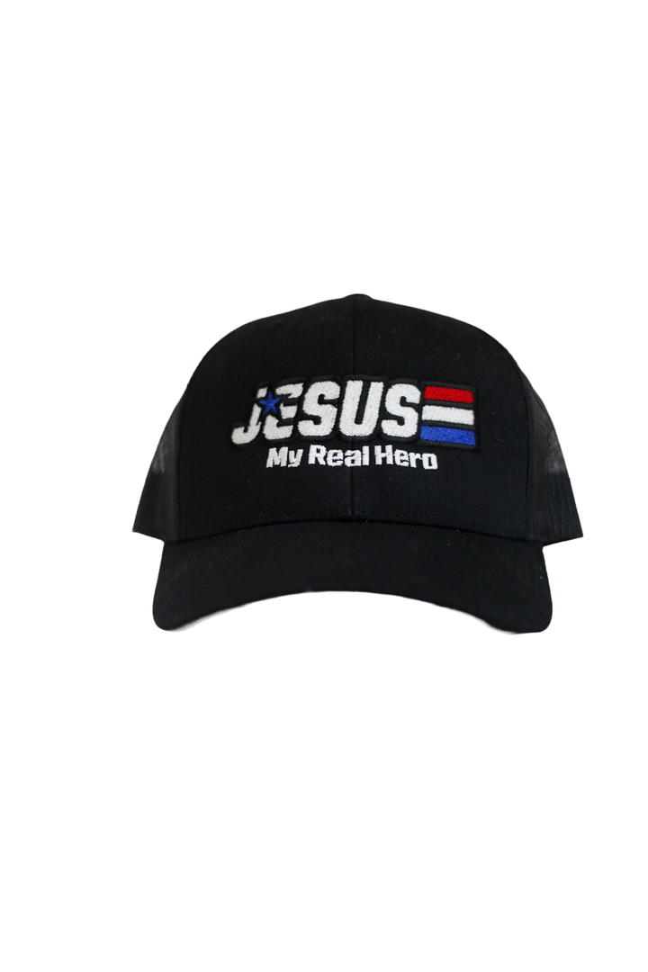 Jesus My Hero Hat(Black) - Crown of Country