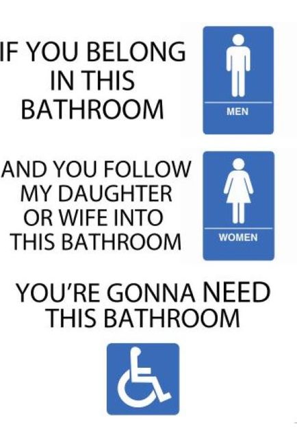 Gender Confusion Bathroom Sticker for Husband/Dad